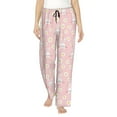 thumbnail image 1 of Xecao Rabbit Sunflower Women's Straight Lounge Pajama Pants: The Epitome of Relaxed Sleepwear, 1 of 9