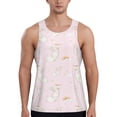 thumbnail image 1 of Xecao Rainboe And Rabbit Men's Tank Top Workout Quick Dry Sleeveless Gym Jogging Muscle Shirts Summer Swim Beach Tops, 1 of 9