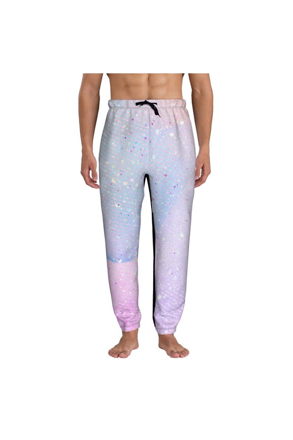 Rainbow Print Active Tech Joggers for Men, Mens Sweatpants Lounge Pants with Pockets-XX-Large