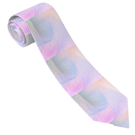 Xecao Rainbow Print Tie For Men Necktie Woven Jacquard Neck Ties,Classic Men's Tie