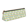 thumbnail image 1 of Xecao Rainbow Rabbit Print Leather Pencil Case -Stationery Bag Pen Holder for Work & Office, 1 of 5