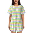 thumbnail image 1 of Xecao Rainbow Rabbit print Swimsuit for women, Summer-ready, sporty style.Quick-dry fabric. Many sizes & colors., 1 of 9