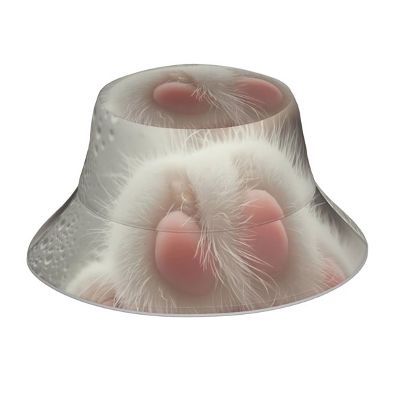 Xecao Raindrop Kitten Paw Print Men and Women Night Reflective Hat Runner Cap Visor Bucket Hat Boonie Cap