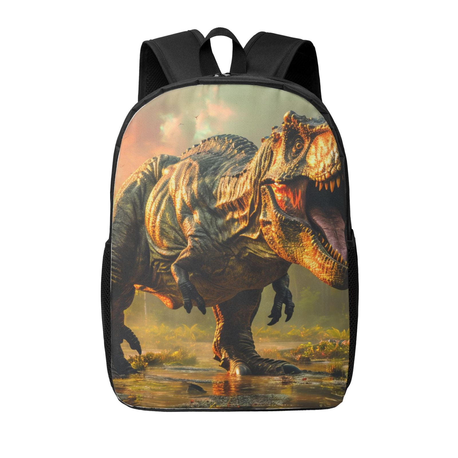 Xecao Realistic Style Forest Dinosaur print Travel Backpack, Large ...