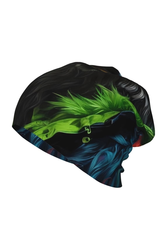 Realistic Style Wolf Warrior Print Beanie Hat Toddler Girls Boys, Baby Hats Winter Warm Knitted Thermal, Kids Winter Caps