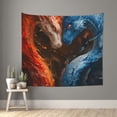thumbnail image 1 of Xecao Red And Blue Fire Dragon F patten Tapestry 60x51 Inches Wall Hanging Poster Tapestry for Living Room Bedroom Home Decor, 1 of 6
