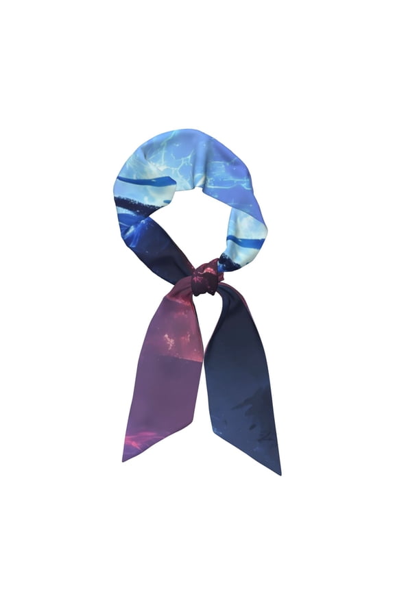 Red And Blue Fire Dragon Pattern Large Satin Head Scarf - Satin Hair Scarves Silk Bandana Scarf Headscarf Silk Feeling Scarf for Women