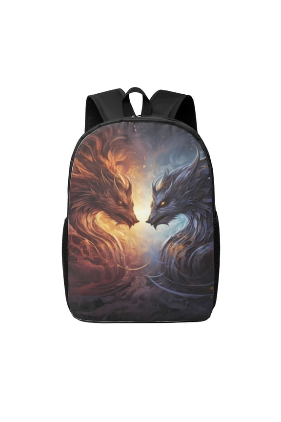 Red And White Beast print Travel Backpack, Large Computer Backpack for Men Women, College School Rucksack Book Bag