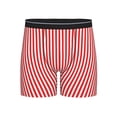 thumbnail image 1 of Xecao Red And White Stripes Print Boxer Briefs for Men's Stretch Moisture-Wicking Underwear, Mid-Rise Classics breathable fabric, 1 of 7