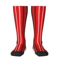 thumbnail image 1 of Xecao Red Black and White Serape Blanket Stripes Print Compression Socks for Both Men And Women for Running, Travel, Flight, Nurse, 1 of 6