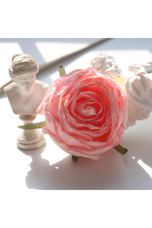 Artificial Silk Rose Heads, Realistic Fake Rose Bouquet Flowers for Wedding Valentine’s Day Party Bridal Decor Hair Accessories Home Decorations