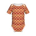 thumbnail image 1 of Xecao Red Cars Pattern Baby Climbing Bodysuit Short Sleeve Onesie Unisex 0-12 Months Baby Shirt Newborn Outfits Crotch snap design-3 Months, 1 of 6