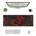 thumbnail image 1 of Xecao Red Dragon On Black for Mouse Pad - Waterproof Extended Contour Mouse Mat, Large Gaming Mousepad Laptop Keyboard Mat with Non-Slip Rubber Base, 1 of 8