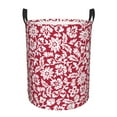 thumbnail image 1 of Xecao Red Flowers Print Laundry Hamper Basket,designed for Blanket Storage and Nursery Clothes in the Bedroom, 1 of 8
