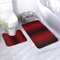 thumbnail image 1 of Xecao Red Geometric 2-Piece Vintage Seamless Anti-Skid Mat Set, featuring a stylish pattern for a safe and elegant toilet rug experience, 1 of 6