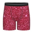 thumbnail image 1 of Xecao Red Glitter Print Boxer Briefs for Men's Stretch Moisture-Wicking Underwear, Mid-Rise Classics breathable fabric, 1 of 7