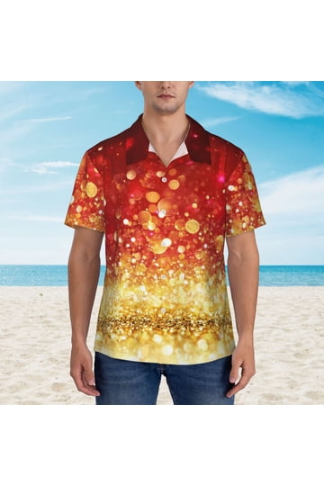Red And Gold Shirt Mens