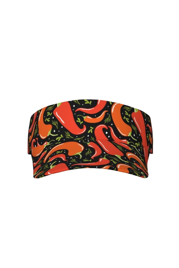 Red Hot Chili for Adult Sun Cap offers versatile sun protection with adjustable Velcro for a secure fit.