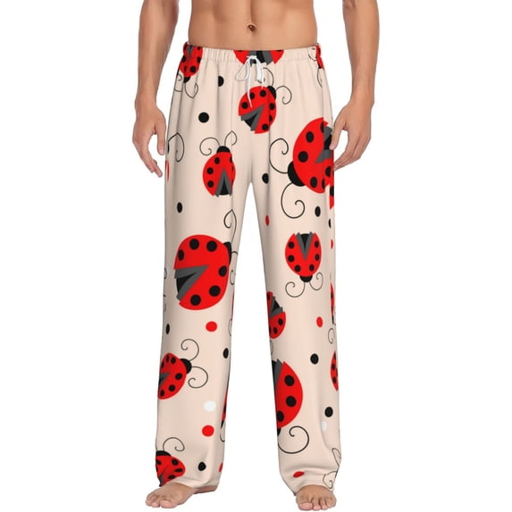 Xecao Red Ladybug Men's Straight Lounge Pajama Pants: The Ultimate in Comfortable Sleepwear