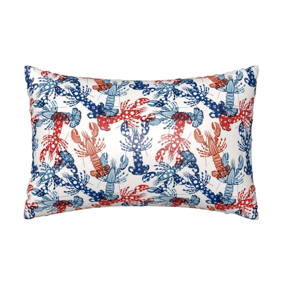 Xecao Red Lobster Pattern Satin Pillowcases for Hair and Skin, Luxurious and Silky Pillow Cases with Envelope Closure, 20x30 Inches
