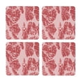 thumbnail image 1 of Xecao Red Meat for MDF Cork Coaster 4 Pcs,Drink Coasters,Suit for House Warming Gifts New Home ,Coffee Table Decor-Square, 1 of 7