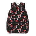thumbnail image 1 of Xecao Red Mushrooms Backpack, a stylish and functional choice for both men and women, is the perfect basic bookbag for college, work, or travel, 1 of 5