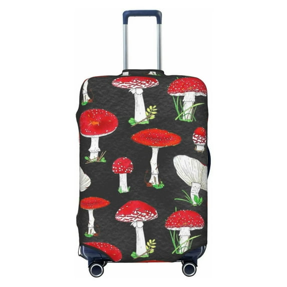 Xecao Red Mushrooms print Elastic Luggage Cover, with double-sided print , is perfect for travel, business, and daily use