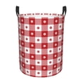 thumbnail image 1 of Xecao Red Plaid Daisy Print Laundry Hamper Basket,designed for Blanket Storage and Nursery Clothes in the Bedroom, 1 of 8