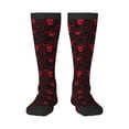 thumbnail image 1 of Xecao Red Skulls 2 Print Compression Socks for Both Men And Women for Running, Travel, Flight, Nurse, 1 of 6