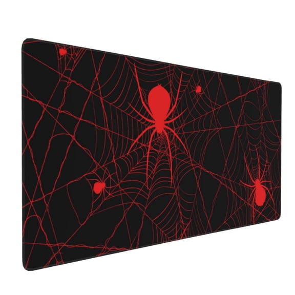 Xecao Red Spider On The Web Print Large Mouse Pad, 16x35.5in Mousepad, Professional Non-Slip Rubber Base Big Mouse Pad, Mouse Pad for Gaming & Office Full Desk Mouse Pad