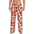 thumbnail image 1 of Xecao Red Strawberry Men's Straight Lounge Pajama Pants: The Ultimate in Comfortable Sleepwear, 1 of 9