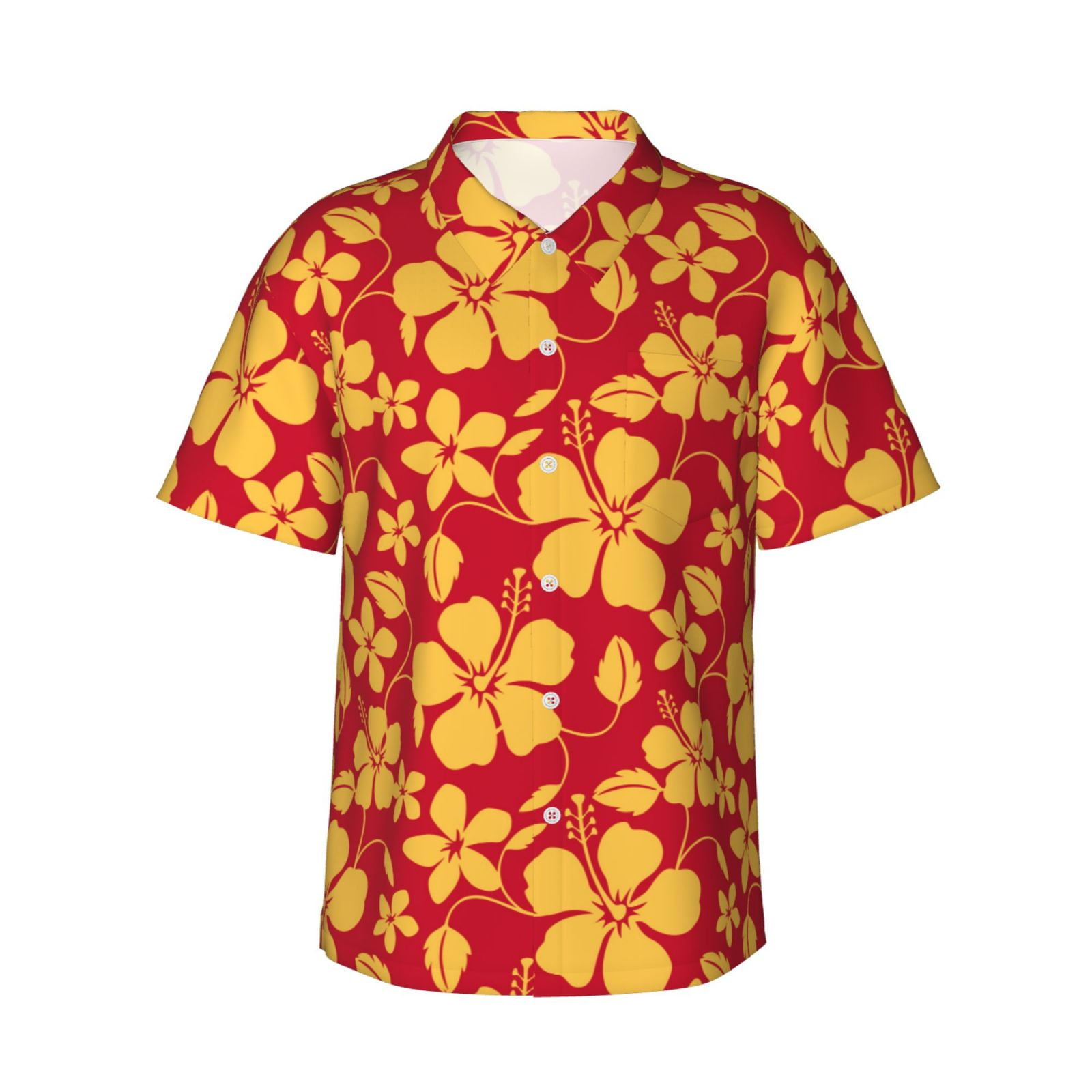 Xecao Red Vintage Flowers print Hawaiian shirt - a stylish short