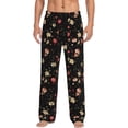 thumbnail image 1 of Xecao Red White Flowers Men's Straight Lounge Pajama Pants: The Ultimate in Comfortable Sleepwear, 1 of 9