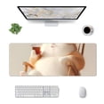 thumbnail image 1 of Xecao Relaxing Cat With Tea for Mouse Pad - Waterproof Extended Contour Mouse Mat, Large Gaming Mousepad Laptop Keyboard Mat with Non-Slip Rubber Base, 1 of 8