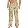 thumbnail image 1 of Xecao Retro 70s 60s Flower Men's Straight Lounge Pajama Pants: The Ultimate in Comfortable Sleepwear, 1 of 9