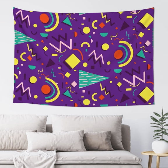 Xecao Retro 80s Style Print Tapestry, Wall Hanging Room Funny Decor, Backdrop Room Decor for Bedroom Living Room dormitory