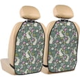 thumbnail image 1 of Xecao Retro Bunny Floral Pattern Car Seat Back Protector 2 Pack Large Capacity Pocket, Kick Mats Back Seat Protector, 1 of 8