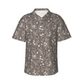 thumbnail image 1 of Xecao Retro Bunny print Hawaiian shirt - a stylish short-sleeve button-down for men, perfect for casual beach and tropical outings., 1 of 9