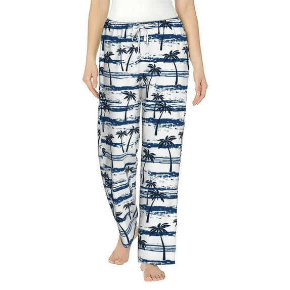 Xecao Retro Coconut Tree Women's Straight Lounge Pajama Pants: The Epitome of Relaxed Sleepwear