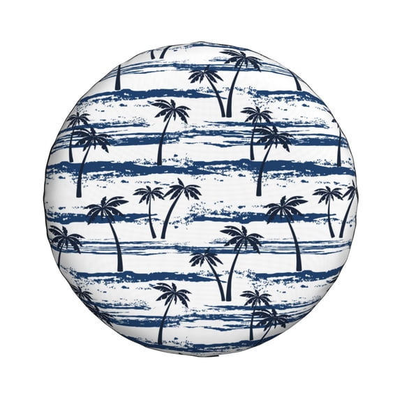 Xecao Retro Coconut Tree for Tire Covers: Waterproof, dust-proof, and universally fitting for trailers, SUVs
