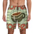 thumbnail image 1 of Xecao Retro Cover For Coffee for Men's Swimming Trunks Swim Trunks Quick Dry Swim Shorts with Mesh Lining Funny Swimwear Bathing Suits, 1 of 9