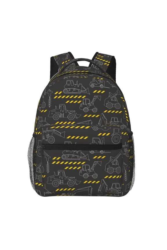 Retro Excavator Backpack, a stylish and functional choice for both men and women, is the perfect basic bookbag for college, work, or travel