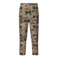 thumbnail image 1 of Xecao Retro Excavator Print Teenagers' Pajama Pants Long Sleep Pants Soft Elastic Waist Pajama Bottoms Elastic waist with 2 Pockets 5-16 Years-XS(5-6), 1 of 6