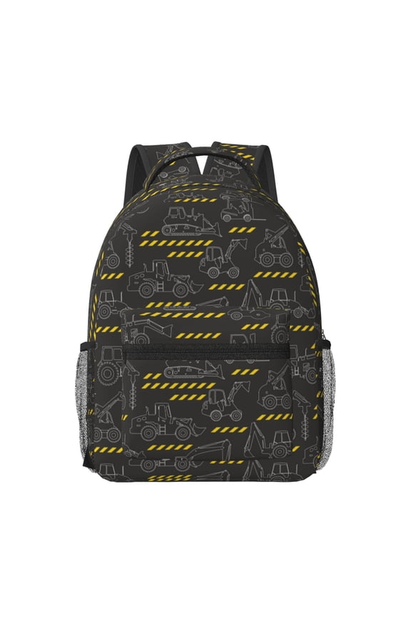 Retro Excavator Travel Backpack: A spacious, stylish computer backpack ideal for men and women, perfect for college, school, or daily travels