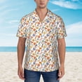 thumbnail image 1 of Xecao Retro Floral print Hawaiian shirt - a stylish short-sleeve button-down for men, perfect for casual beach and tropical outings., 1 of 9