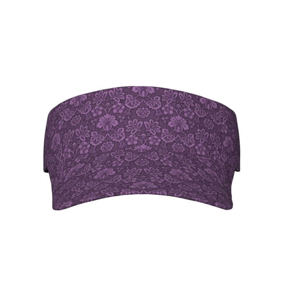 Xecao Retro Florals Purple for Adult Sun Cap offers versatile sun protection with adjustable Velcro for a secure fit.