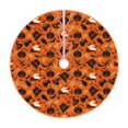 thumbnail image 1 of Xecao Retro Halloween Pattern Christmas Tree Skirt Round Xmas Tree Mat Base Cover for Holiday Home Decorations-30", 1 of 6
