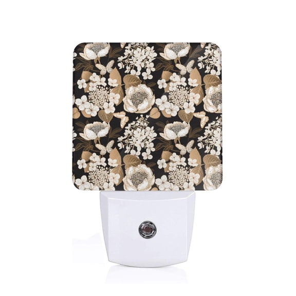 Xecao Retro Hydrangeas for Night Light - a Wall-mounted LED Fixture with A Dusk-to-dawn Sensor, Ideal for Bedrooms, Bathrooms, Hallways, and Kitchens-US