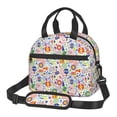 thumbnail image 1 of Xecao Retro Musi Disco Print Insulated Lunch Box, Lunch Cags Lunch Bag Featuring An Adjustable Shoulder Strap, 1 of 5