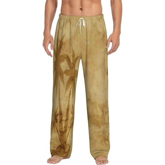 Xecao Retro Palm Tree Men's Straight Lounge Pajama Pants: The Ultimate in Comfortable Sleepwear